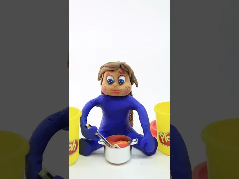Mixing colors 🎨 Red and Yellow make Orange #clay #animation #stopmotion #cartoon