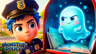 A Ghost in the Mailbox! 👻 | Monster Police Kids Songs