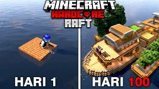 100 Hari di Minecraft Hardcore RAFT SURVIVAL