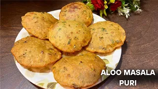 गेहूं के आटे से बनाए आलू मसाला पूरी😋😋 #khaokhilao #cooking #Neelam Panchal