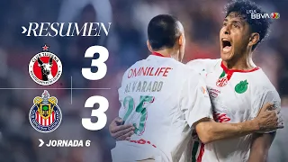 TIJUANA 3-3 CHIVAS J6 | Espectacular empate en la frontera | Apertura 2025