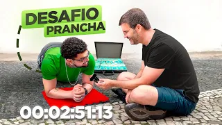 Ele ganhou R$2.000,00 para ficar na prancha