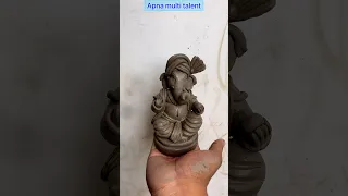 मिट्टी से गणेश मूर्ति कैसे बनाते हैं | ganpati Murti making 2026 | eco friendly ganesha #Shorts