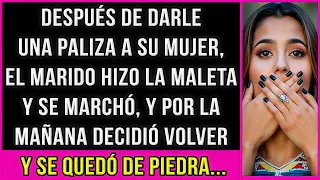 Tras moler a palos a su mujer, el marido hizo la maleta y se marchó, y la mañana del...
