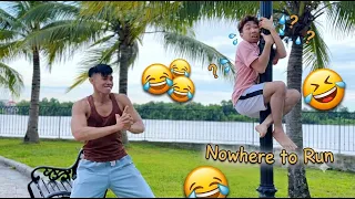 Nowhere to Run 😎 [Nam Phương] #namphuong #funny #comedy #action