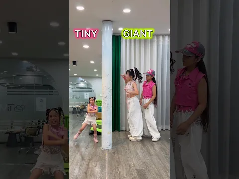 TINY vs GIANT😱 DAI DAI TikTok Dance Trend with Baby Warriors💗 #trending #dance #shorts #tiktok