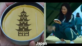 Squid Game Meme Dalgona Honeycomb Candy but it's Around the World Version & Gi-Hun joined Blackpink