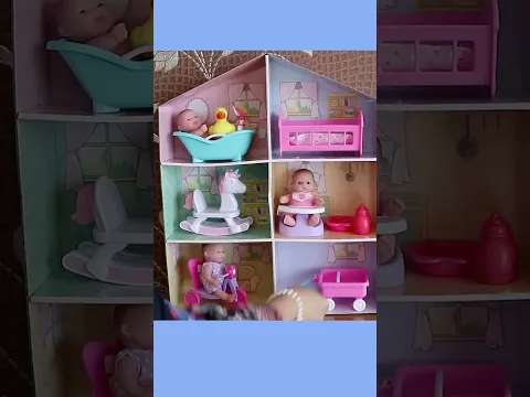 Cute Little Baby Dolls with Nursery Toys and Baby House! One Two Three Rhyme #babydoll
