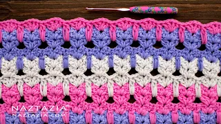 HOW to CROCHET CAT STITCH - Quick Easy and Cute Pattern by Naztazia