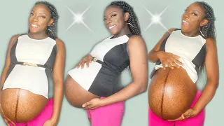 PRE PREGNANCY CLOTHES TRY ON 🤣 | HUGE Pregnancy Belly Bump at 38 Weeks