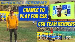 Csk Academy😍 - Csk la vilayada chance 😳🥳| Met Dhoni ,Hussey🤗| Veralevel Ground| Csk Team |mohe cham
