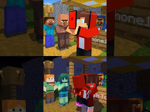 Good deeds of JJ and JJ's Sister - MAIZEN Minecraft Animation #shorts