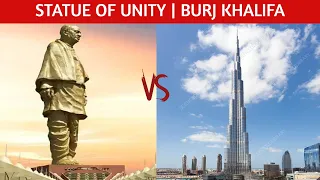 Statue OF Unity VS Burj Khalifa || Full comparisons || #shorts #Burjkhalifa || #KGF_Facts #facts