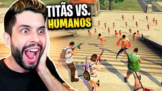 HUMANOS vs. TITÃS INVADINDO CLOCK TOWER NO FREE FIRE!!