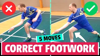 How to use footwork in badminton - 5 footwork moves