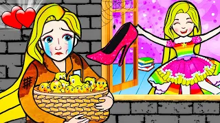 Rapunzel Poor Girl VS Rich Princess EXTREME Transformation | Paper Dolls