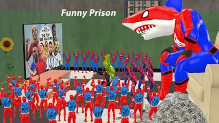 SHARK MAN Goes to Jail The Rich Man Pretends to Be Poor to Test His Fellow Prisoners, 3D comedy film