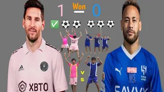 Team Messi vs Team Neymar CHALLENGE 🤔🐐 #viral #footballchallange #football #messi #neymar #video