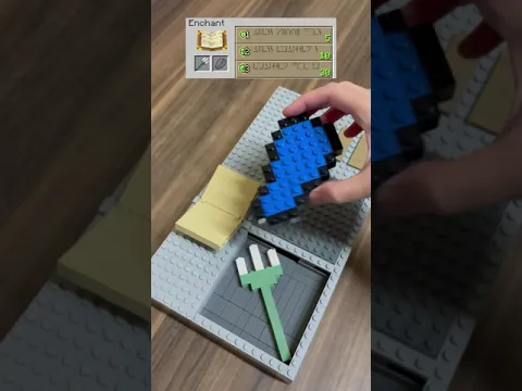 Enchanting Minecraft Trident BUT Lego! #shorts