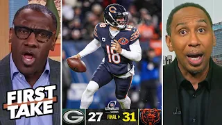 FIRST TAKE | "Caleb Williams is going to Super Bowl" - Shannon on Bears comeback beat Packers 31-27