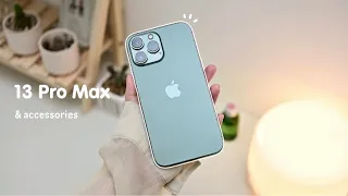 iPhone 13 Pro Max Alpine Green Unboxing🌵 aesthetic setup | Magsafe accessories | genshin