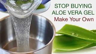 How To Make Aloe Vera Gel At Home 100% Fresh Aloe Vera Gel / Only  Just 4 Ingredients
