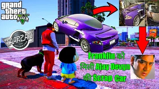 Franklin Found Taarzan Car In GTA V 😱😱😱 || Scrap Car || Powerful World Gamerz ||