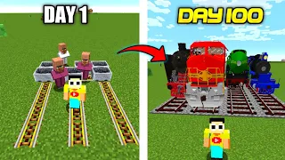 Minecraft, But there are Realistic Indian TRAINS || Working Train Station in Minecraft