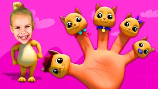 Daddy Finger | Finger Family Song Cat @evashow