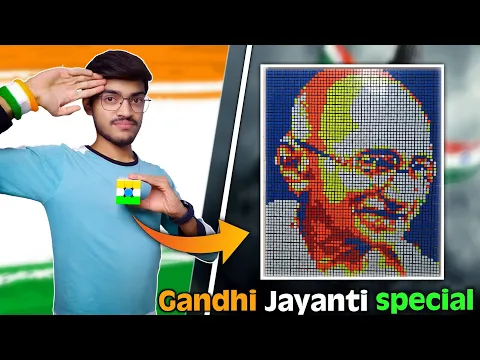 Gandhi Jayanti Special Sketch Art from Rubik's Cube #gandhijayanti #shorts