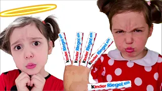 Nastya Learn to count to 5! Story for kids about harmful sweets and candies Настя учит детей считать