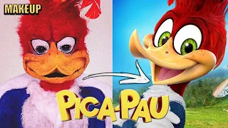 ME TRANSFORMEI NO PICA-PAU | PICA-PAU MAKEUP #pica-pau #desenhoanimado #cosplay #maquiagemartistica