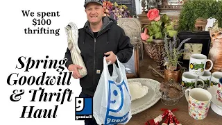 We Spent $100 - Spring Goodwill & Thrift Haul - Reselling for Profit