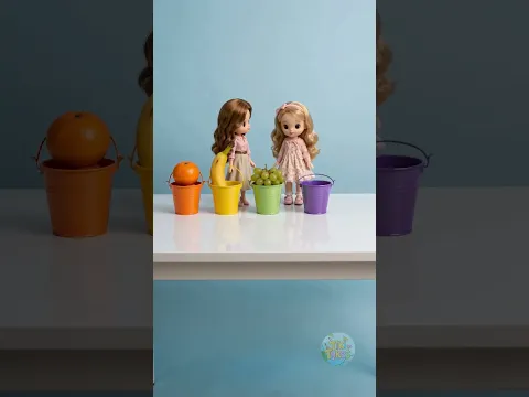 😲🥤 Fruit, Veggies and Color Cups… Can You Match Them? #shorts #kids