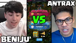 BENIJU vs ANTRAX en CLASH ROYALE: COACH PROFESIONAL Analiza sus PARTIDAS ! ! | DrekzeNN
