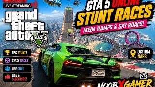 🔴 GTA 5 Online Live | Crazy Stunt Races & Mega Ramps | PS5 Gameplay | NoobXGamer