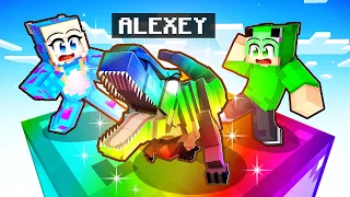 Fingi ser um BEBÊ DINOSSAURO em um CHUNK OP no Minecraft!