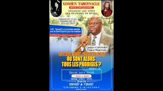Pasteur Gedeon kasonga Mayamba Thème  : Si c'est toi! Donne moi un signe.