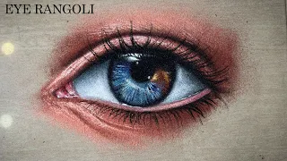 EYE rangoli | HOW TO MAKE A EYE with RANGOLI  | shikha's rangoli