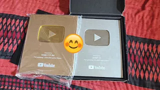 Finally I got my Gold Play Button 😌❤| Goldbutton Unboxing🥰#someyt#goldbuttonunboxing#virel