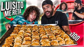 LUISITO COMUNICA ME RETA a COMER 100 GYOZAS en 2 MINUTOS *nadie esperaba esto*