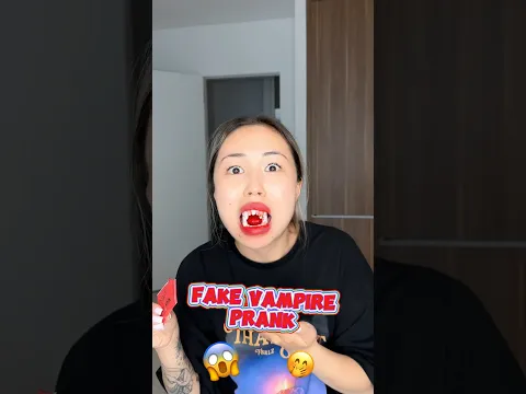 FAKE VAMPIRE PRANK #shorts #iribabyworld #prank