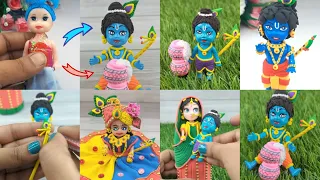 Little Yashoda Krishna To Lord Radha Krishna Transformation Making💕😍🙏 Krishna Janmastami Special🙏🥥🌺🥰