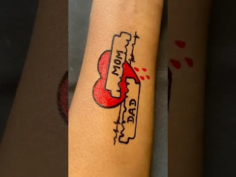 Mom dad tattoo 🥹❤️ design #shorts #tattoo #trending #viral #tattoo