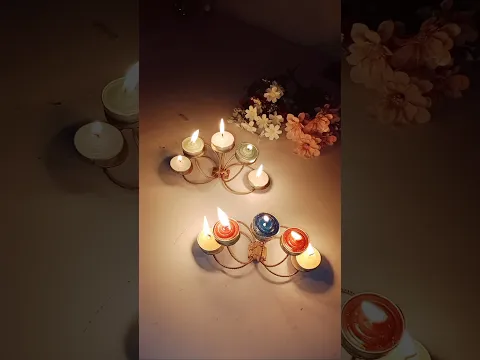 Diya stand made by old bangles #reuseofoldbangles#Diwalicraft #diya decorationidea #diy #homedecor