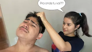 ME ARRUMEI TODO PRA JOGAR BOLA OLHA A REAÇÃO DELA(trolagem)