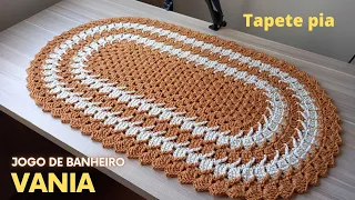 Tapete Pia jogo de banheiro Vânia lindo e econômico