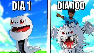 Sobrevivi 100 DIAS NA ERA DOS DRAGÕES do Minecraft - O FILME