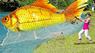 विशाल सोने की मछली पकड़ने Magical Giant Gold Fishing Story हिंदी कहानियां 3D Hindi Kahaniya Stories