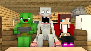 MAIZEN : JJ & Mikey's House Visited By SCP-096 - Herobrine San Animation